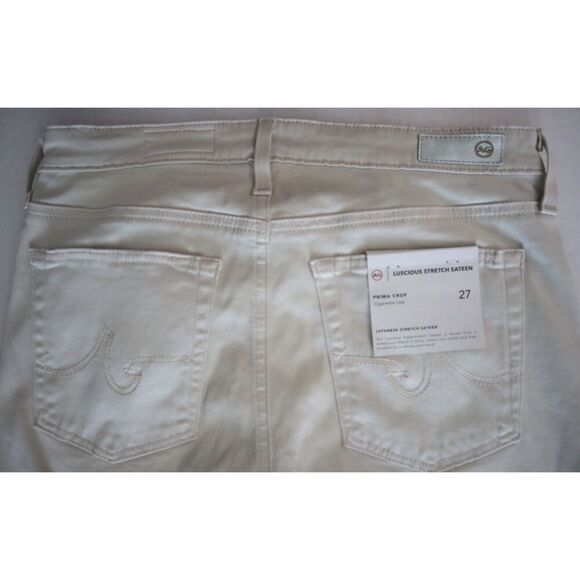 AG Adriano Goldschmied Women Sz 27 Gray/Beige Prima Crop Cigarette Leg Pants - Picture 7 of 10